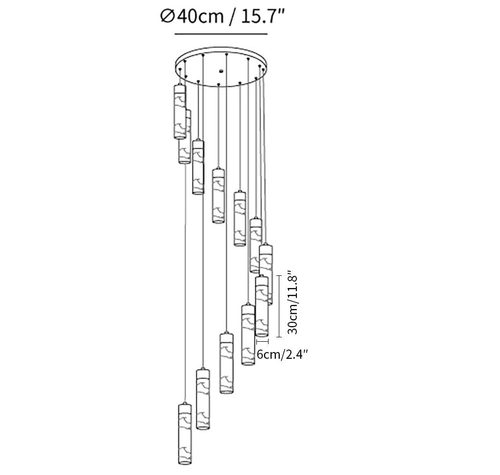Celestial Alabaster Cascade Chandelier