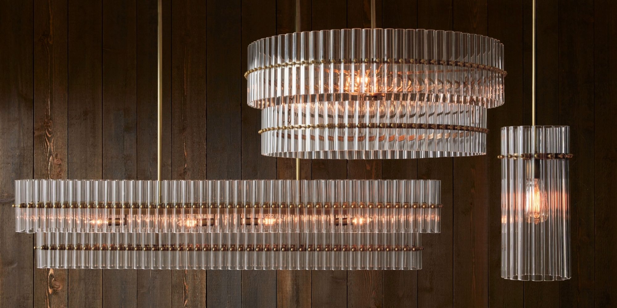 Molly Crystal Linear Chandelier 54.4"