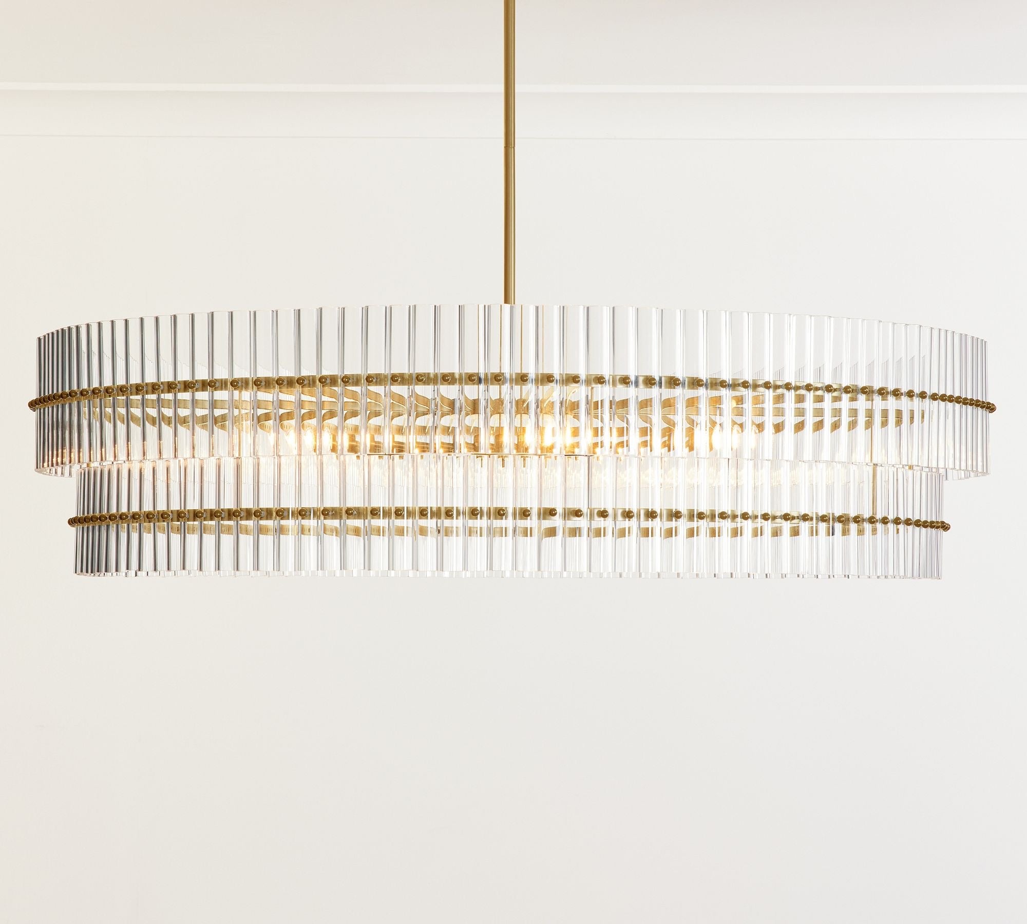Molly Crystal Round Chandlier 29.5" 48"