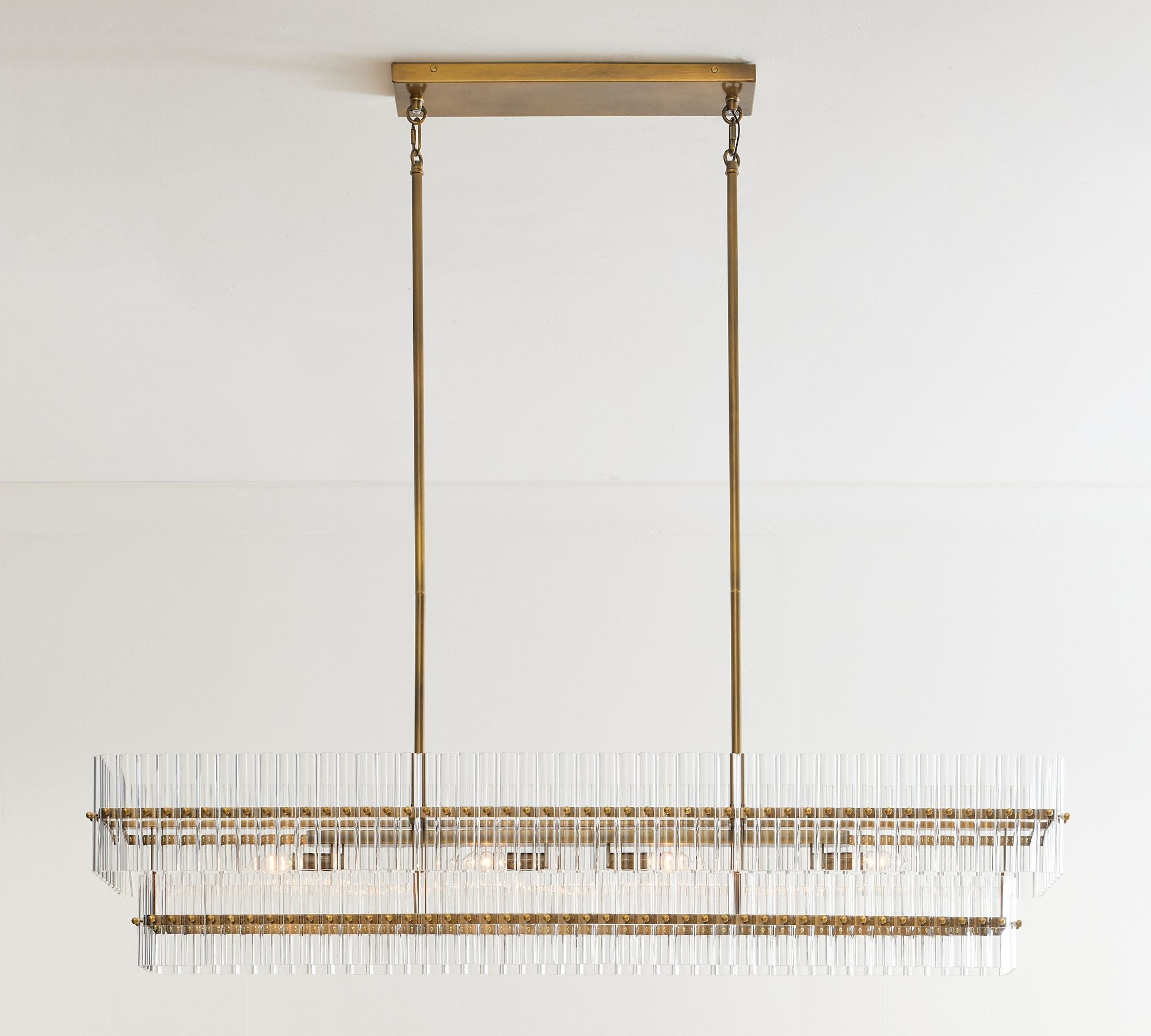 Molly Crystal Linear Chandelier 54.4"