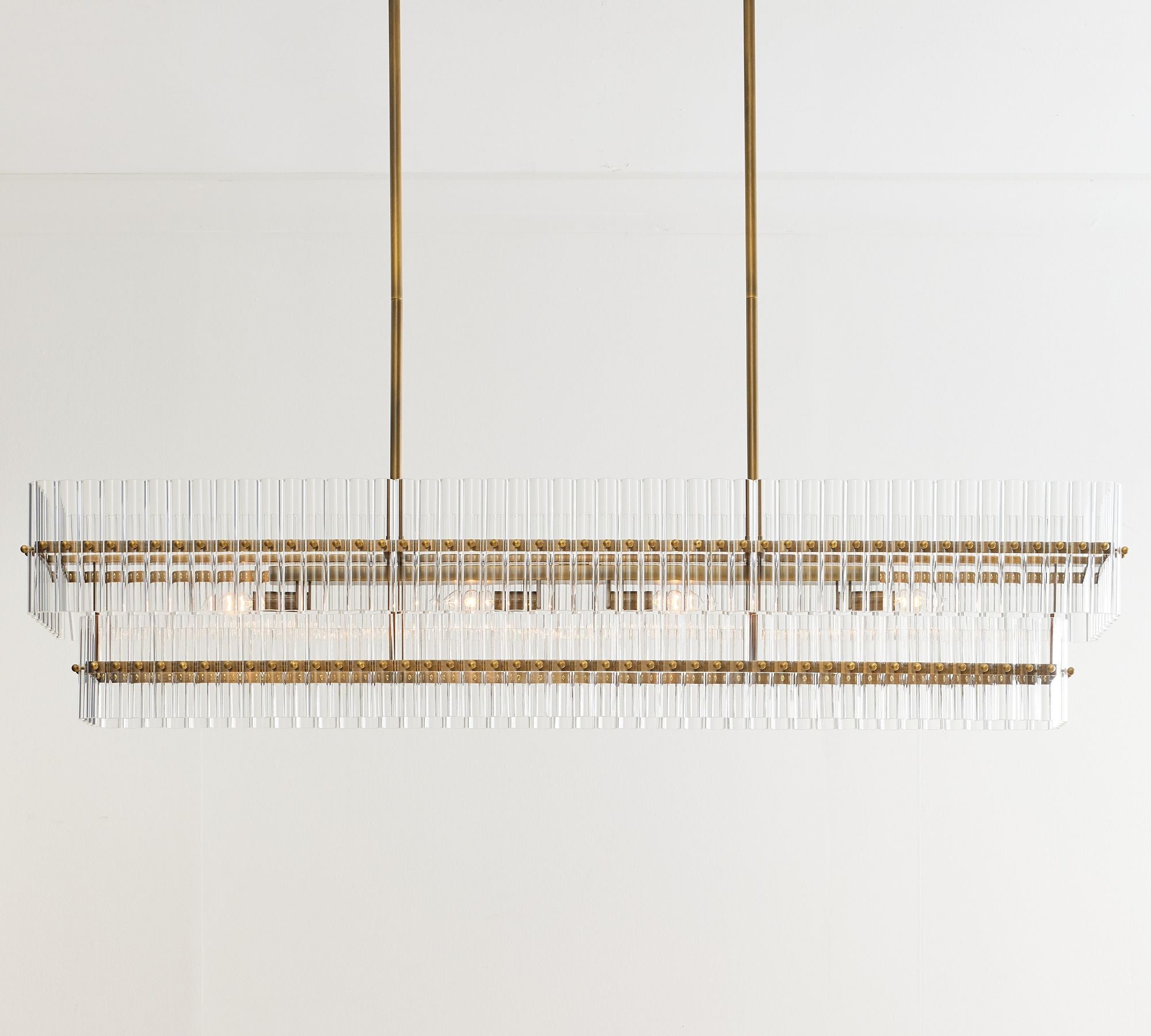 Molly Crystal Linear Chandelier 54.4"