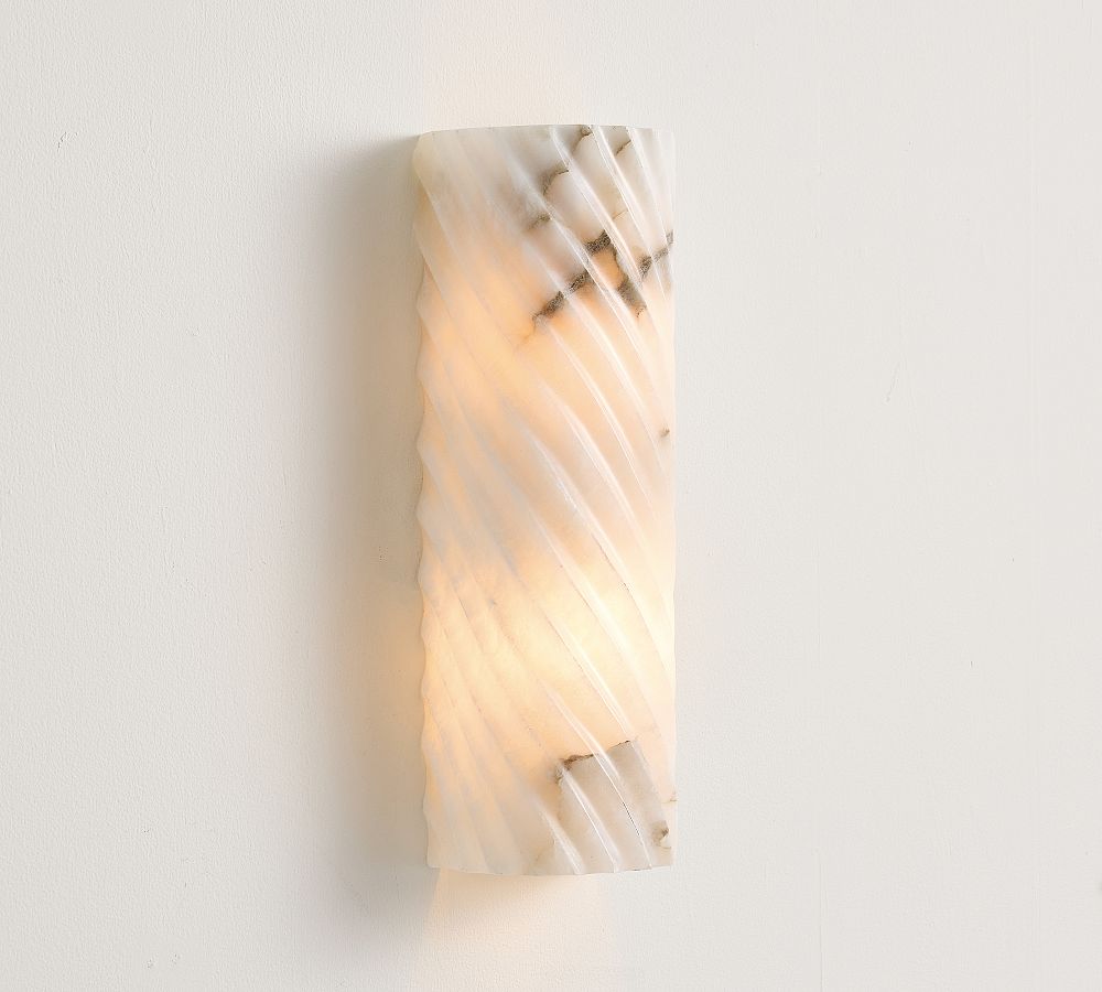 Amalia Alabaster Fluted Sconce (15")