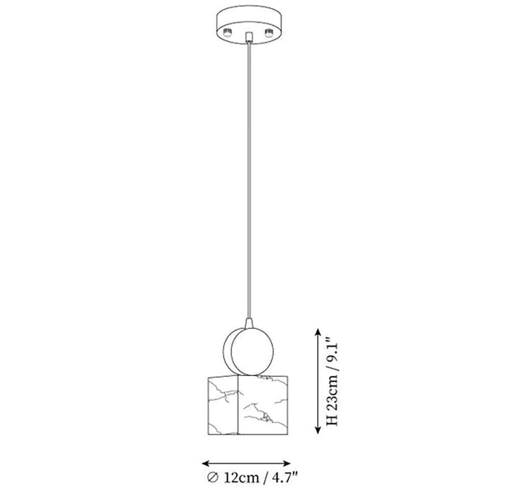 Etruscan Marble Pendant Light