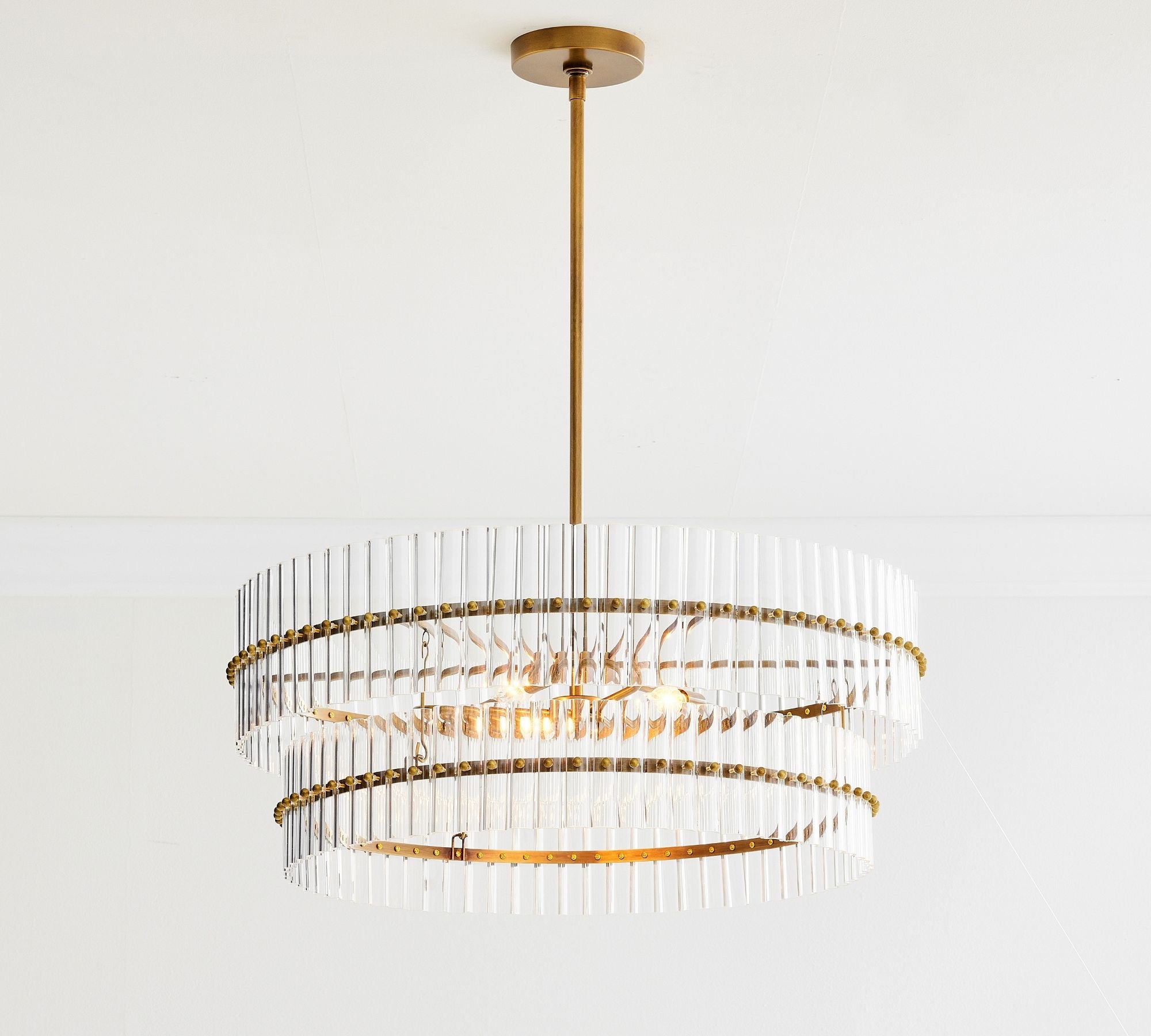 Molly Crystal Round Chandlier 29.5" 48"