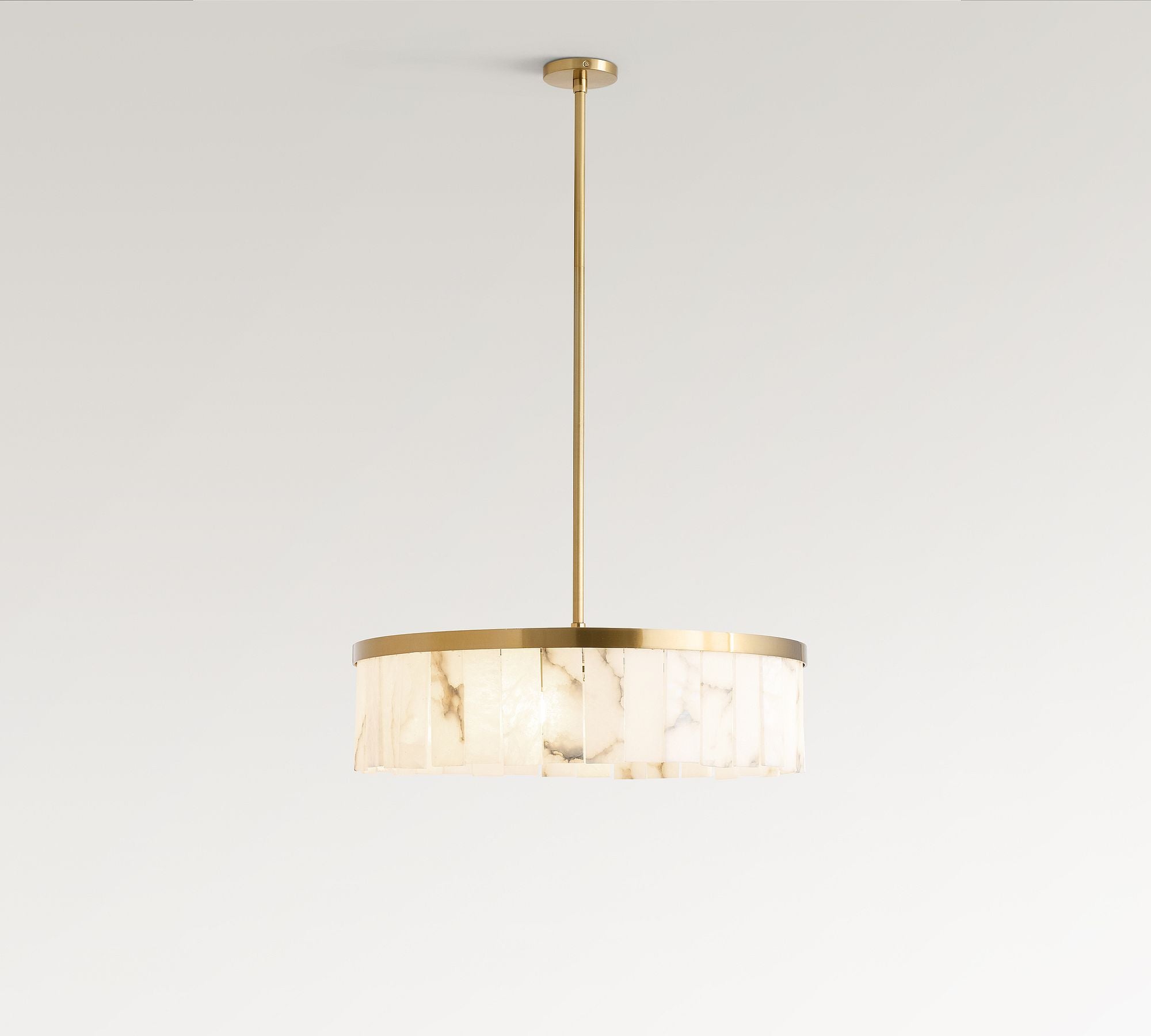 Windham Alabaster Tile Round Chandelier (30"-42")